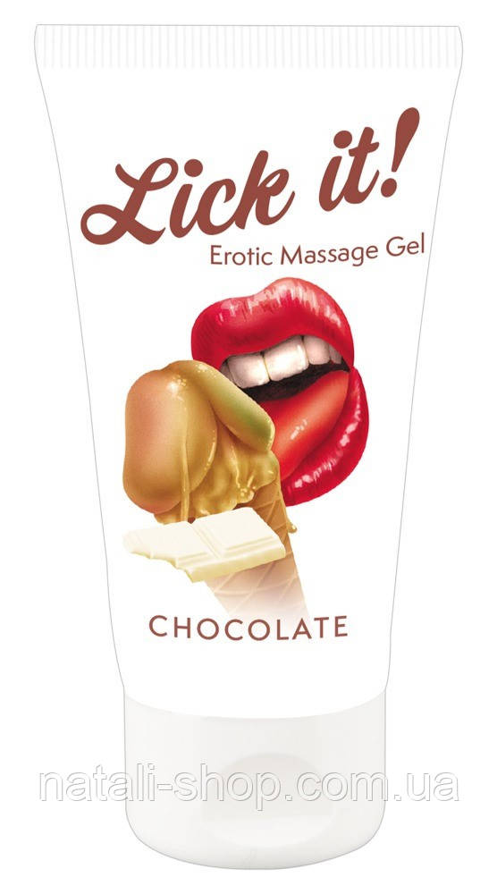 Оральний лубрикант зі смаком білого шоколаду Lick-it white chocolate 50ml