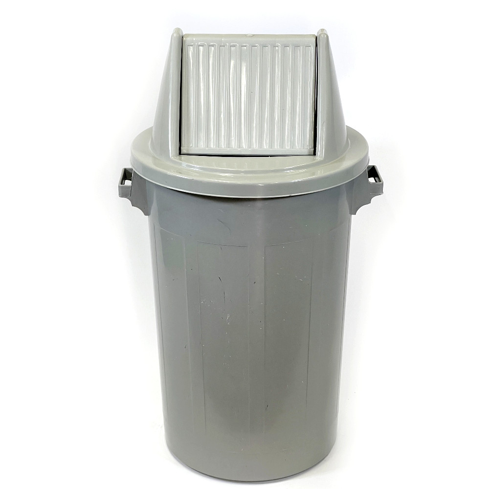 Пластиковий сміттєвий бак з поворотною кришкою прямокутної форми на 90л з поворотною кришкою типу "буфет", фото 1