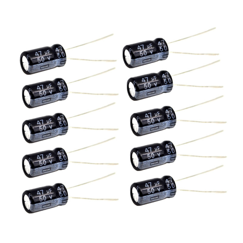 Конденсатор електролітичний алюмінієвий 10шт, 47мкФ 50В 105С, фото 1