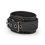 Чорні наручники / Black Faux Leather Handcuffs, фото 4