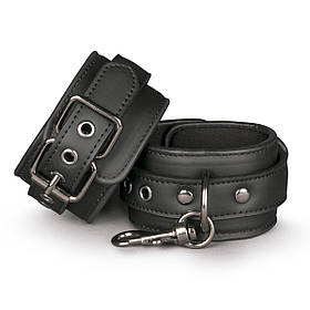 Чорні наручники / Black Faux Leather Handcuffs