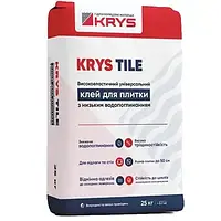 КРИС ТЭЙЛ / KRYS TILE - высокоэластичный морозостойкий клей для плитки, серый (уп. 25 кг)