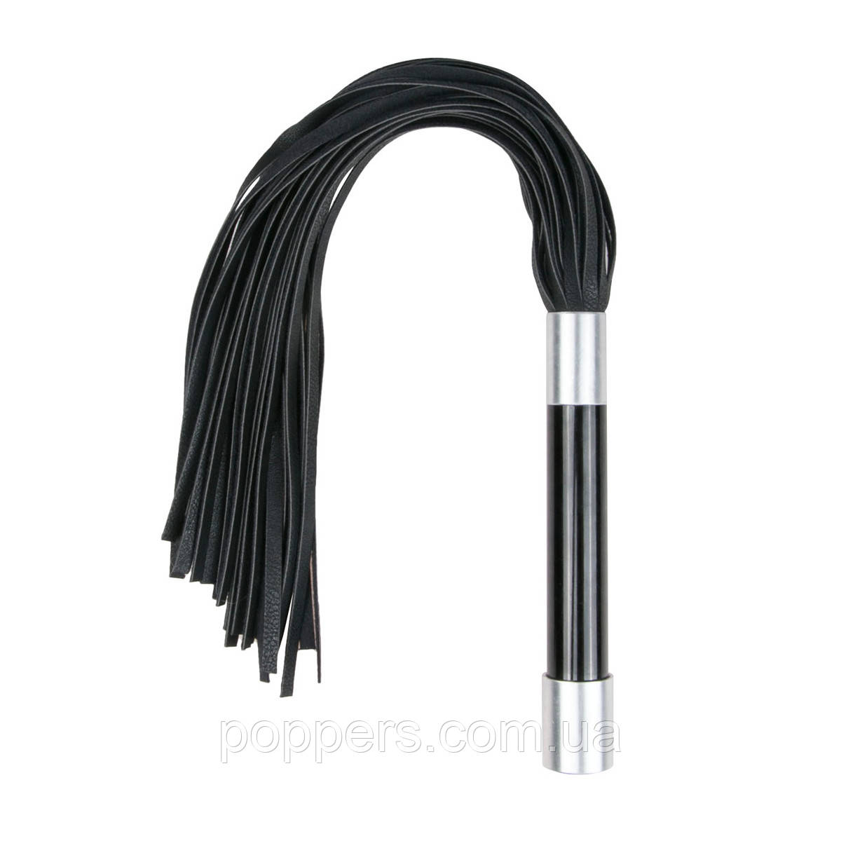 Довгий флоггер / батіг з металевим хватом / Long Flogger With Metal Grip