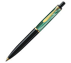 Ручка кульковая Pelikan Classic Green Marbled  К200, корпус чорний з зеленим