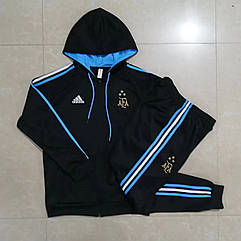 Чорний Спортивний костюм футбольний чоловічий Аргентина Три Зірки Adidas Argentina 2023