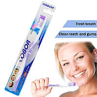 Щетка для зубов мануальная "Cobor toothbrush Е-608" Фиолетовая, механическая зубная щетка (зубна щітка) (ST)