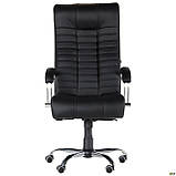 Офісне крісло Атлантис хром Механізм ANYFIX чорне, фото 3