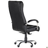 Офісне крісло Атлантис хром Механізм ANYFIX чорне, фото 5