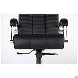Офісне крісло Атлантис хром Механізм ANYFIX чорне, фото 6