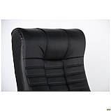 Офісне крісло Атлантис хром Механізм ANYFIX чорне, фото 7