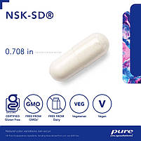 Натокіназа Pure Encapsulations (NSK-SD Nattokinase) 100 мг 60 капсул BX799, фото 4