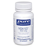 NSK-SD (Наттокиназа) 100 мг, NSK-SD (Nattokinase), Pure Encapsulations, 60 Капсул