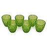 Набір із 6-ти скляних склянок для напоїв у зеленому кольорі Corinto Maison, фото 2