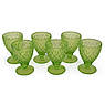 Набір з 6-ти скляних келихів для вина в зеленому кольорі Toscana Maison, фото 2