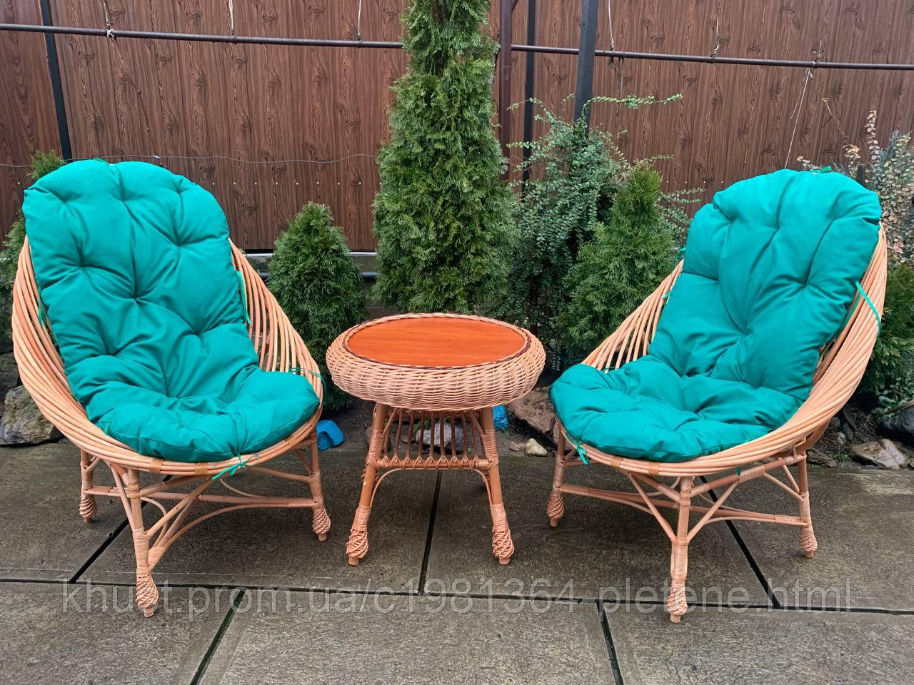 Комплект меблів з лози(ціна вказана без накидок)., фото 1