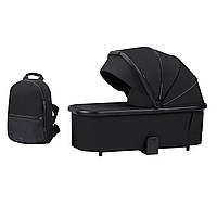 Люлька на візок з рюкзаком CARRELLO Alfa CRL-6507/1 Midnight Black Чорна