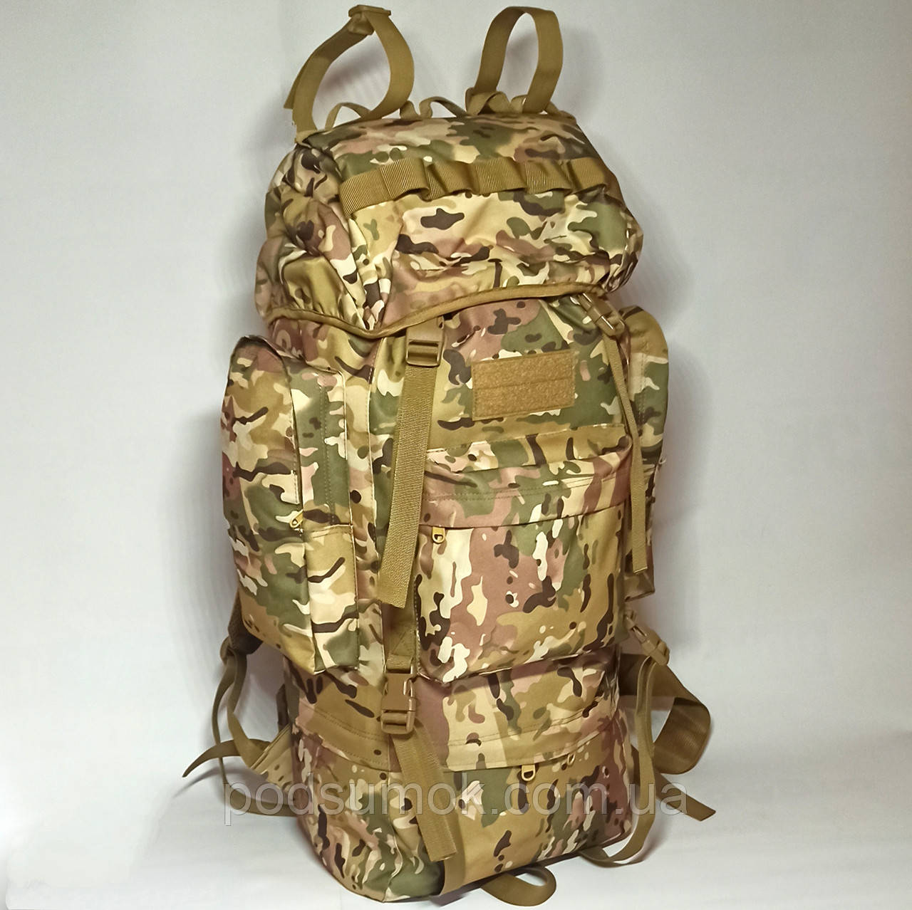 Каркасний тактичний рюкзак 80 літрів Large tactical Мультикам багатофунціональний