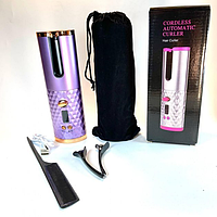 Беспроводная аккумуляторная плойка стайлер для завивки волос UKC YX-801 Рurple