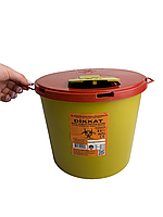 Контейнер для збору медичних відходів 8л, Контейнер для медвідходів пластиковий, ємність 8л, фото 6