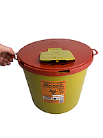 Контейнер для збору медичних відходів 8л, Контейнер для медвідходів пластиковий, ємність 8л, фото 7