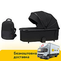 Люлька на коляску с рюкзаком CARRELLO Alfa CRL-6507/1 Midnight Black Черная