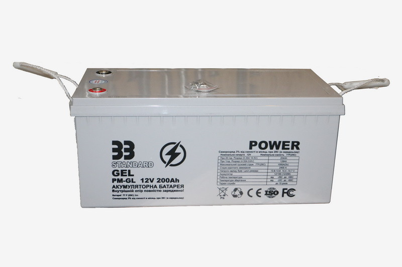 Акумулятор Гелевий 12v 200A Gel (гвинтовий роз'єм) Польща (автомобільний і т.д. широкого застосування)