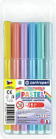 Фломастери кольорові (набір 6 кольорів) Centropen Colour World Pastel 7550/6