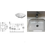 Вбудований умивальник 560х400 Німеччина Duravit D-Code 0338560000, фото 3
