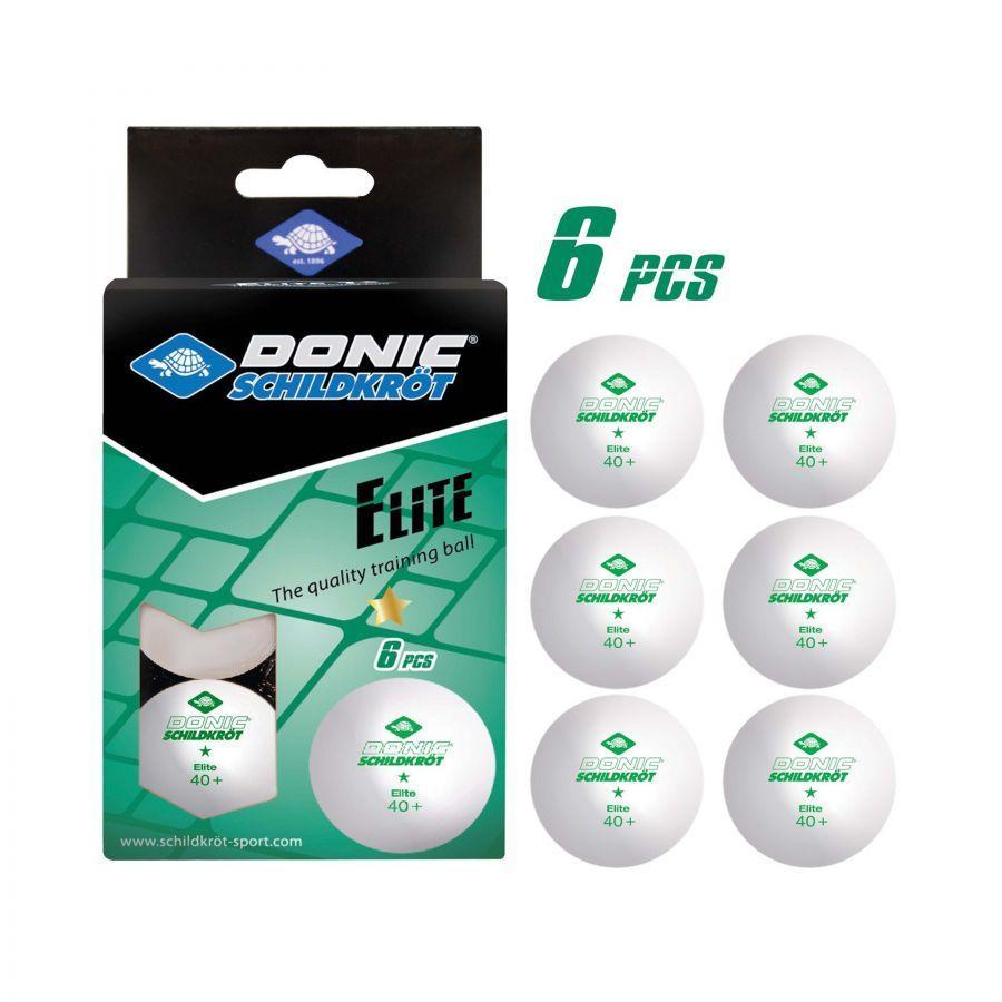 Кульки для маленького тенісу Donic Elite 1*40+ white (6шт)