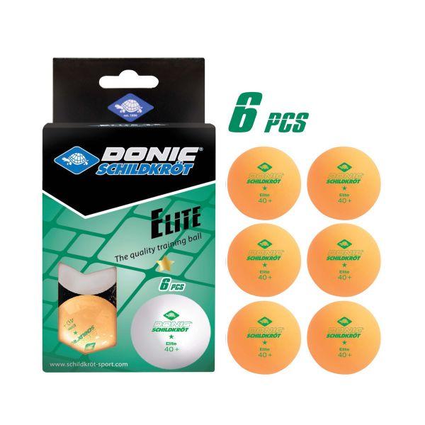 Кулі для настільного тенісу Donic Elite 1* 40+ orange (6шт)