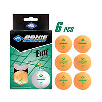 Шарики для настольного тенниса Donic Elite 1* 40+ orange (6шт)