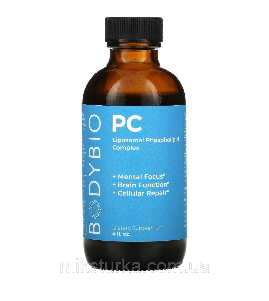 BodyBio PC, Фосфатидилхолін, ліпосомальний фосфоліпідний комплекс, 120мл