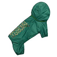 Водостойкая одежда для собак плащ дождевик со скрытым капюшоном на подкладке с водоотталкивающей пропиткой