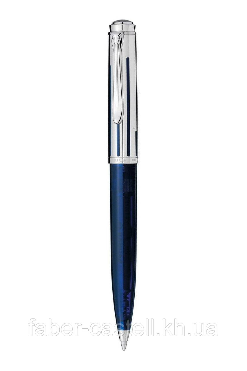 Ручка кульковая Pelikan Souverän Precious Metals Dark-Blue Transparent, корпус темно-синій, K625