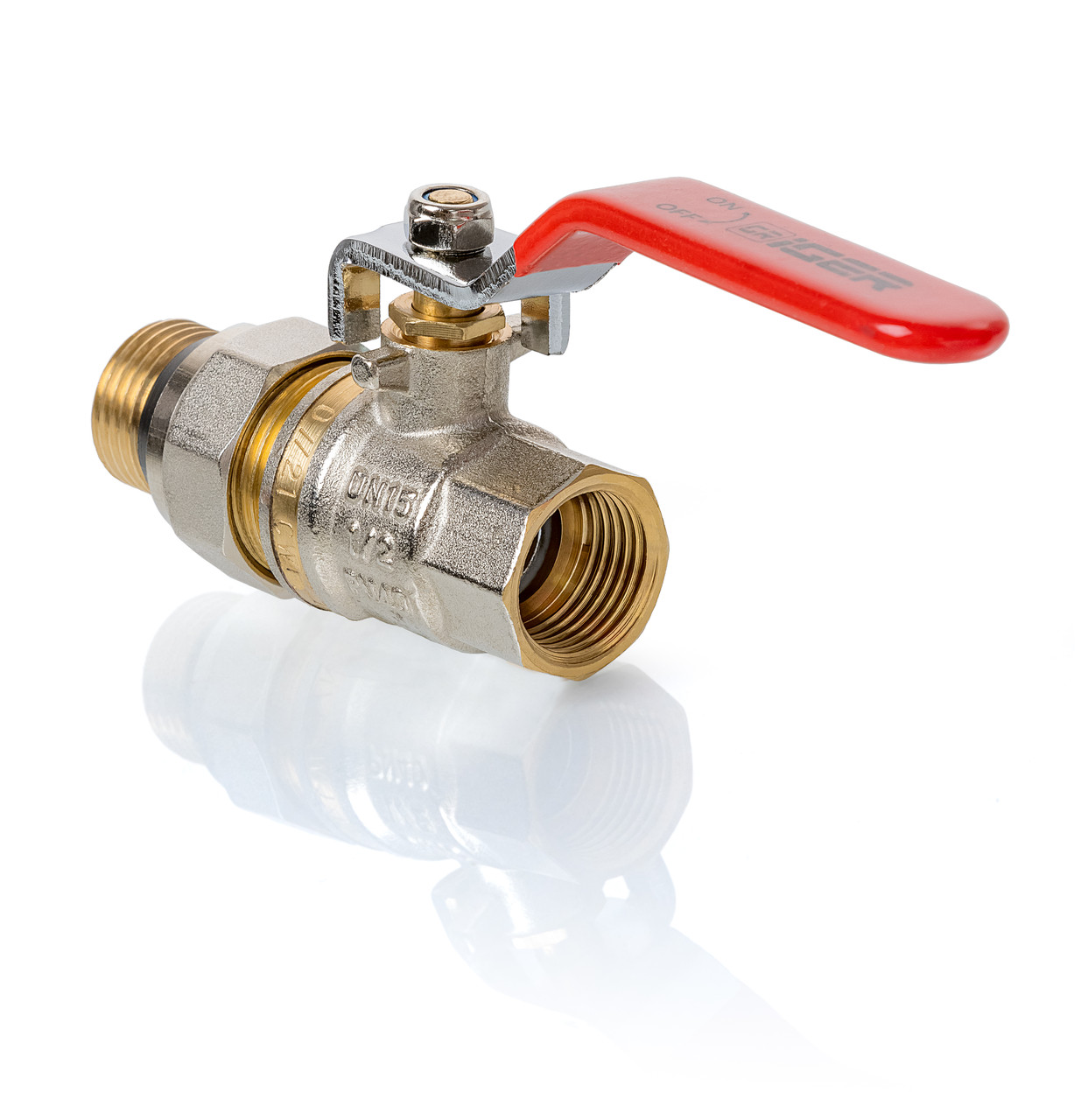 Кран кульовий зі згоном IGER PN40 15 1/2" ручка КА15Р, фото 1