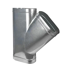 Трійник овальний 45° (горизонт) 100х200 мм 0,5 мм Aisi 201 Stalar (70091)