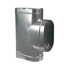 Трійник овальний 87° (горизонт) 100х200 мм 0,5 мм Aisi 304 Stalar (70356)