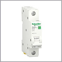 Автоматический выключатель Schneider Electric 10A 1P кривая С 6кА Resi9