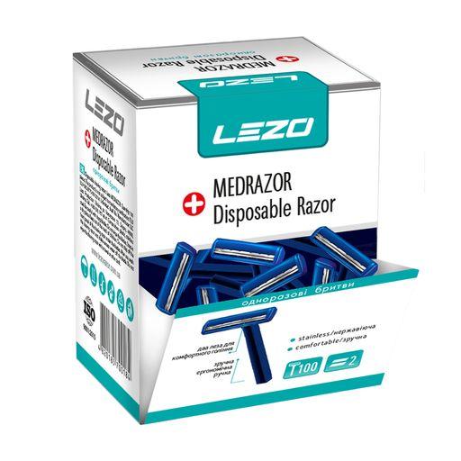 Верстати одноразові ЛЕЗО LEZO MEDRAZOR - 2 леза, 100 шт