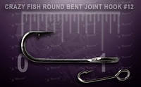 Крючки Crazy Fish Round Bent Fixative Shank №12 RBFS-12 15шт