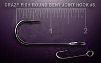 Крючки Crazy Fish Round Bent Fixative Shank №6 RBFS-6 10шт