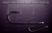 Крючки Crazy Fish Round Bent Joint Hook №2 RBJH-2 10шт