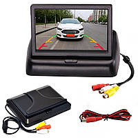 Монітор складаний DS-4.3 для камери заднього виду кольоровий відеореєстратор автомобільний екран з 2 відеовиходами