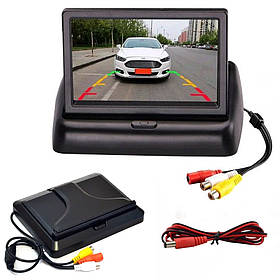 Монітор складаний DS-4.3 для камери заднього виду кольоровий відеореєстратор автомобільний екран з 2 відеовиходами