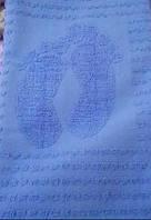 Махрові рушники для ніг ( для готелів 6шт-50*65 см) блакитні.