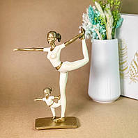 Статуетка для декору "Мама та дочка на йозі" 25,5х6,5х19,5 см (полістоун)