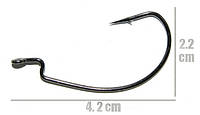 Крючки офсетные Crazy Fish Big Game Offset Hook №1/0 BGOH-1/0 8шт