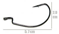 Крючки офсетные Crazy Fish Big Game Offset Hook №5/0 BGOH-5/0 5шт