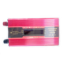 Инвертор Solar Smart King Power 500W 009 12В-220В (1розетка,1USB,экран) Красный | Инвертор 500 W 12В-220В
