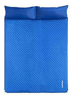 Коврик самонадувающийся двохместный с подушкой Naturehike NH18Q010-D, 25 мм, синий